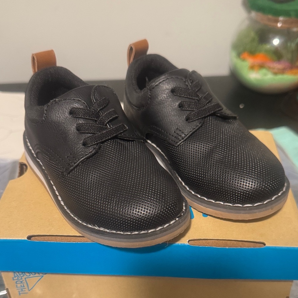 Classic Black Kids Dress Shoes